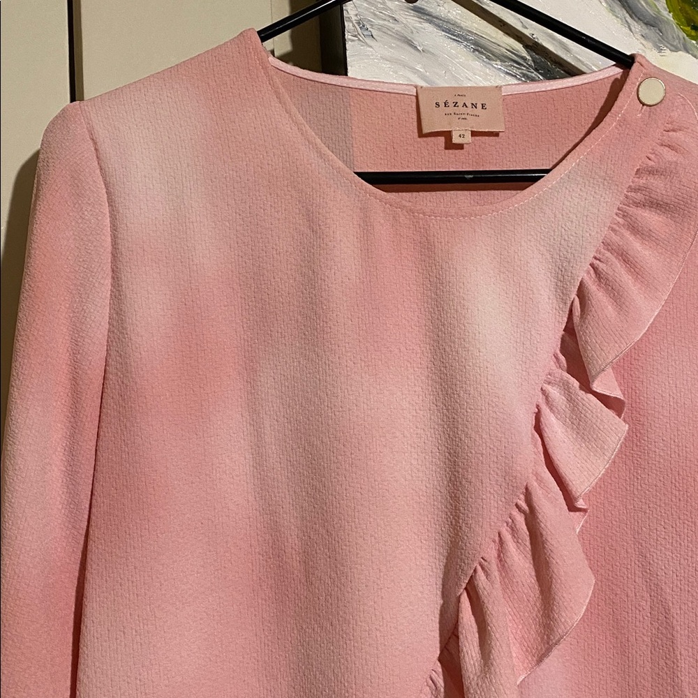 Sezane Pink Blush Blouse - Picture 4 of 8